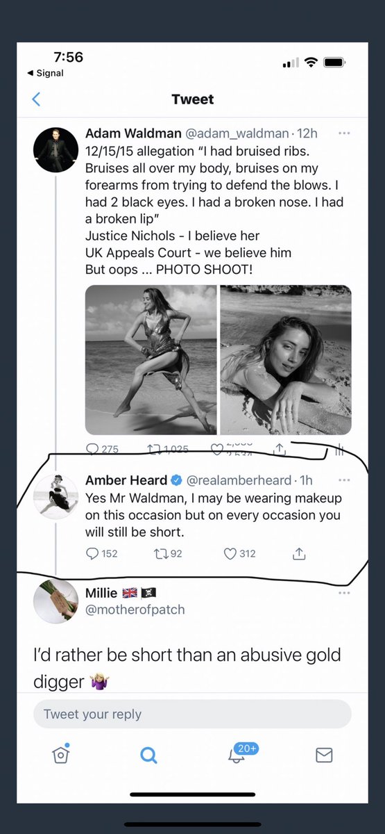 playSHRAPNElL's tweet photo. 12/15: “broken nose . dark red bruises specifically, like purple/red on my temples and in my chin”
Her Stylist 12/16: no injuries, makeup free 
Her Nurse 12/17: can’t “visualize” any injuries
Justice Nickels: I believe her anyway  
Bahamas photo shoot - no injuries
Ah: makeup! https://t.co/KgG2rfy9R7