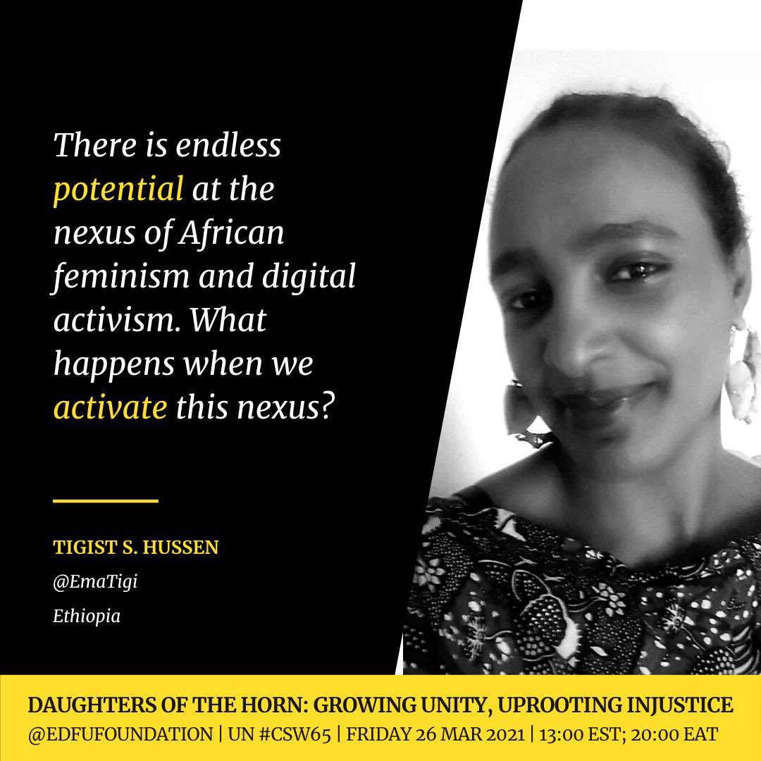 The amazing @EmaTigi will also provide thoughts on digital activism and African feminism!