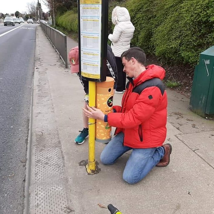 We've installed 10 <a href="/Nobutts123/">Nobutts</a> bins - mostly at bus stops around #Palmerstown - funded for two years by the 2021 #TidyTowns grant from <a href="/pobal/">Pobal</a> - but hopefully <a href="/sdublincoco/">SDCC</a> will partner in future years to cover the cost. The most common type of waste discarded on our streets 🚯
