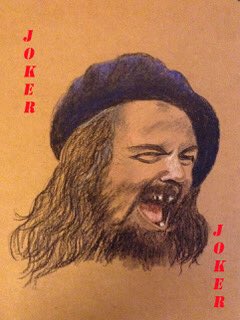 vicky_gilmour's tweet photo. @MarthaTilghman @AngusAngels @StephenWalters Loved it when they were talking on the beach and Lesley said something about the way Claire turns up in unusual places. I did this sketch of #KeithFleming which he thought I made him looking good. I had an idea to make Outlander playing cards.I asked permission Stephen said 👌 https://t.co/VKclm5A0Hx