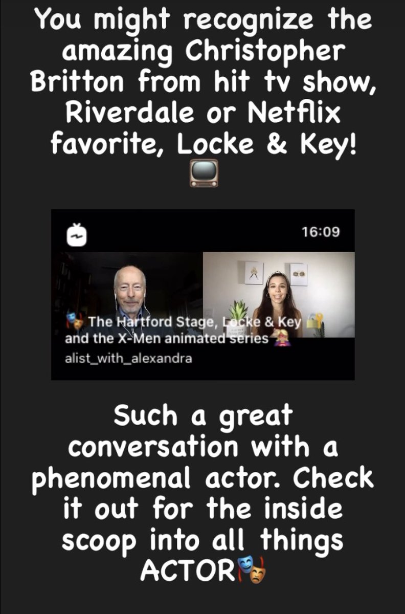 AlistwAlexandra's tweet photo. #lockeandkey #netflix #Riverdale #chrisbritton #judgebritton #hartfordstage #actorslife #xmen #xmenanimatedseries #disneyplussg #BreakingNews #journalism #robinwilliams #entertainmentnews #BravoTV https://t.co/3ST6NgDdcB