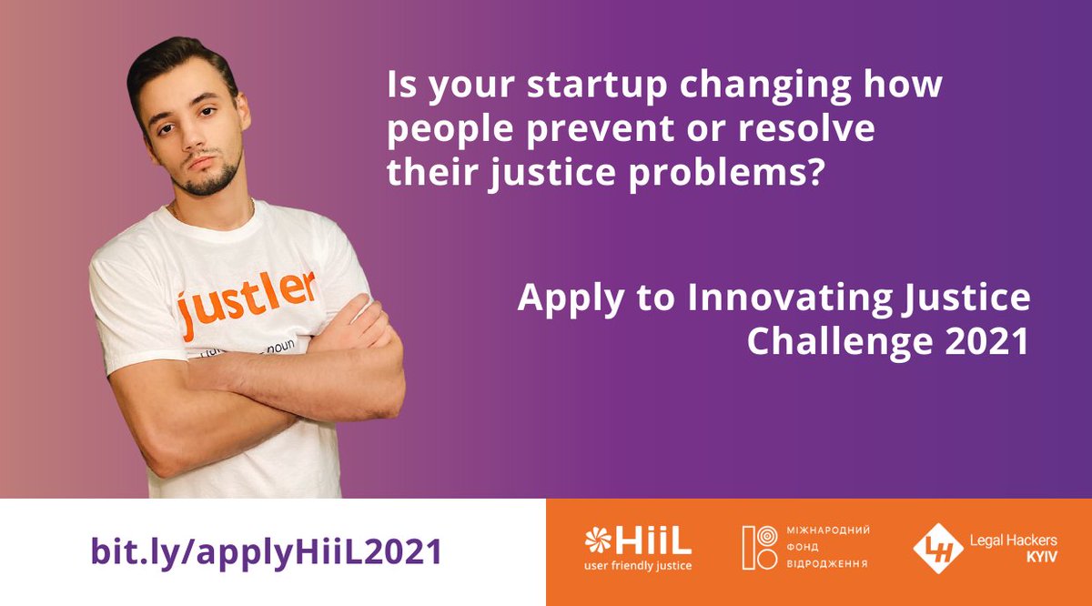 LegalSCT's tweet photo. Be part of the change with the HiiL Innovating Justice Challenge: https://t.co/JkhsE6DmeN

#hiil #userfriendlyjustice #IJC2021

P.S. Look at the new @innojusticeUA page of HiiL Innovation Hub Ukraine https://t.co/56wQgC9hCX