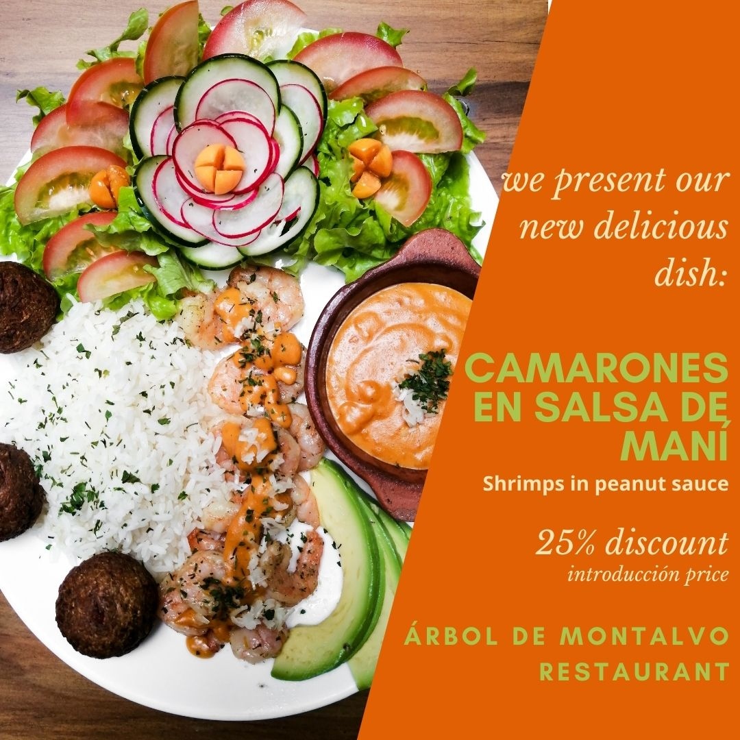 Peanuts and shrimp are a wonderful combination. Now with 25% introduction discount! You´ll find us in Juan Montalvo 4-44 and Bolívar, near the central park in Otavalo. ⁠

#otavalo  #ecuador #lunch #imbabura #dinner  #freshair #petfriendly #imbabura