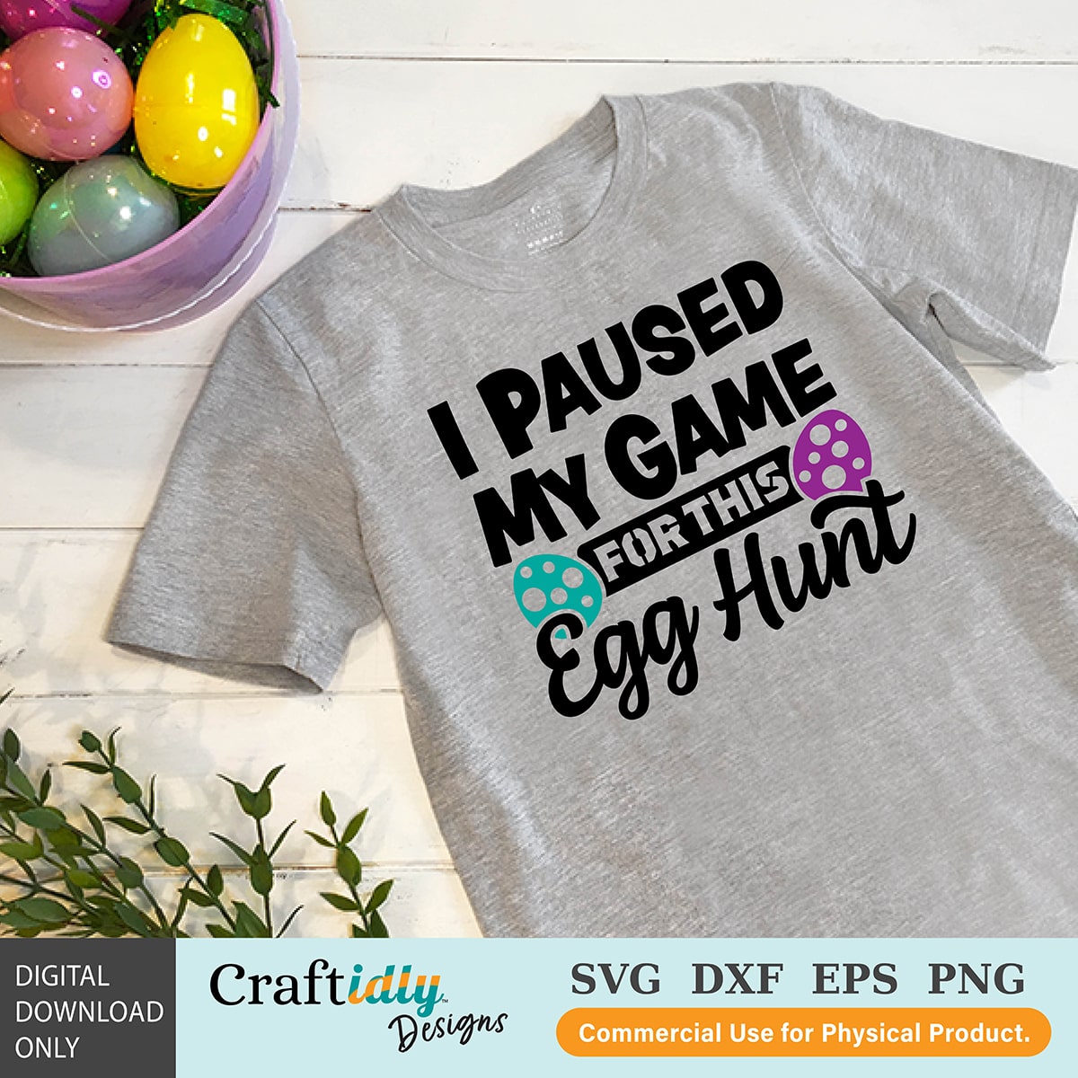 craftidly's tweet photo. I Paused My Game for this Egg Hunt SVG - Instant download! Files included: SVG, EPS, PNG and DXF. https://t.co/4wISMERpp0 Digital files only - no physical items will be shipped. #etsyseller #cricut #silhouette #cutfiles #scrapbooking #stickers #Eastercrafts #Eastersvg #gamersvg https://t.co/aa9dsJ9a50