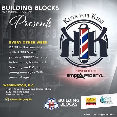 BBMPROGRAMDC's tweet photo. Hope all is well everyone, Next week is the start of something great. We will be giving away “FREE” haircuts bi-weekly powered by our sponsor and partner @AmproGel in “3 different cities which includes Washington DC, Nashville &amp; Memphis. 
#buildinglives 🏁 https://t.co/VaORc2MhVt