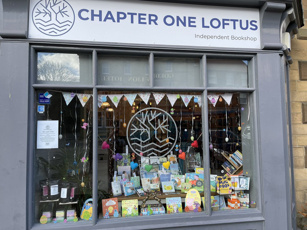 chapter1loftus's tweet photo. Today was #windowchangeday we have set up the #easter display which will be the last one before the shop goes back to normal ready for reopening on the 12th April 2021 🐣until then we are in the shop Wednesday to Saturday from 10am to 4pm for #clickandcollect #indieloftus https://t.co/Asmf1Wei9U