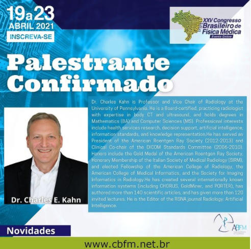 ABFM_News's tweet photo. Palestrante confirmado para o XXV Congresso Brasileiro de Física Médica 

inscreva-se em https://t.co/zHy2uWshqy https://t.co/G4dqsuRKxi