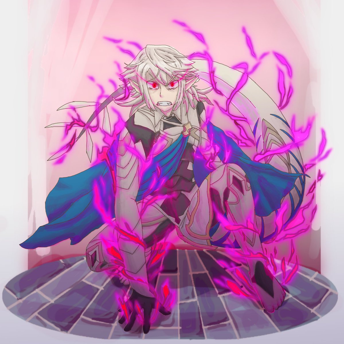 LeonAguilez_'s tweet photo. DON'T TRY IT, FLEE!!!
Finally after a long time, I'm done with the Angy Corn art. It has been so challenging, I can't believe it's done... #corrin #feheroes #fallencorrin https://t.co/m5hhZKOCwi