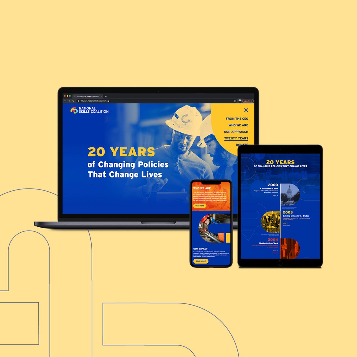 Eighty2degrees's tweet photo. Congratulations to @SkillsCoalition for 20 years of championing America's workforce! We're thrilled to have created their digital impact report with @LightningFruit , which showcases NSC's history, accomplishments, and vision for the future. https://t.co/IvjzAYAs5y