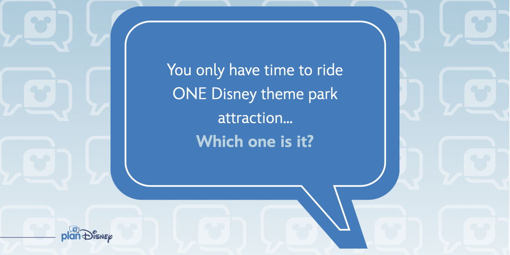 Yes, we went there! And yes, you can only pick one! 😁 Can't wait to see your picks. #planDisney 💬