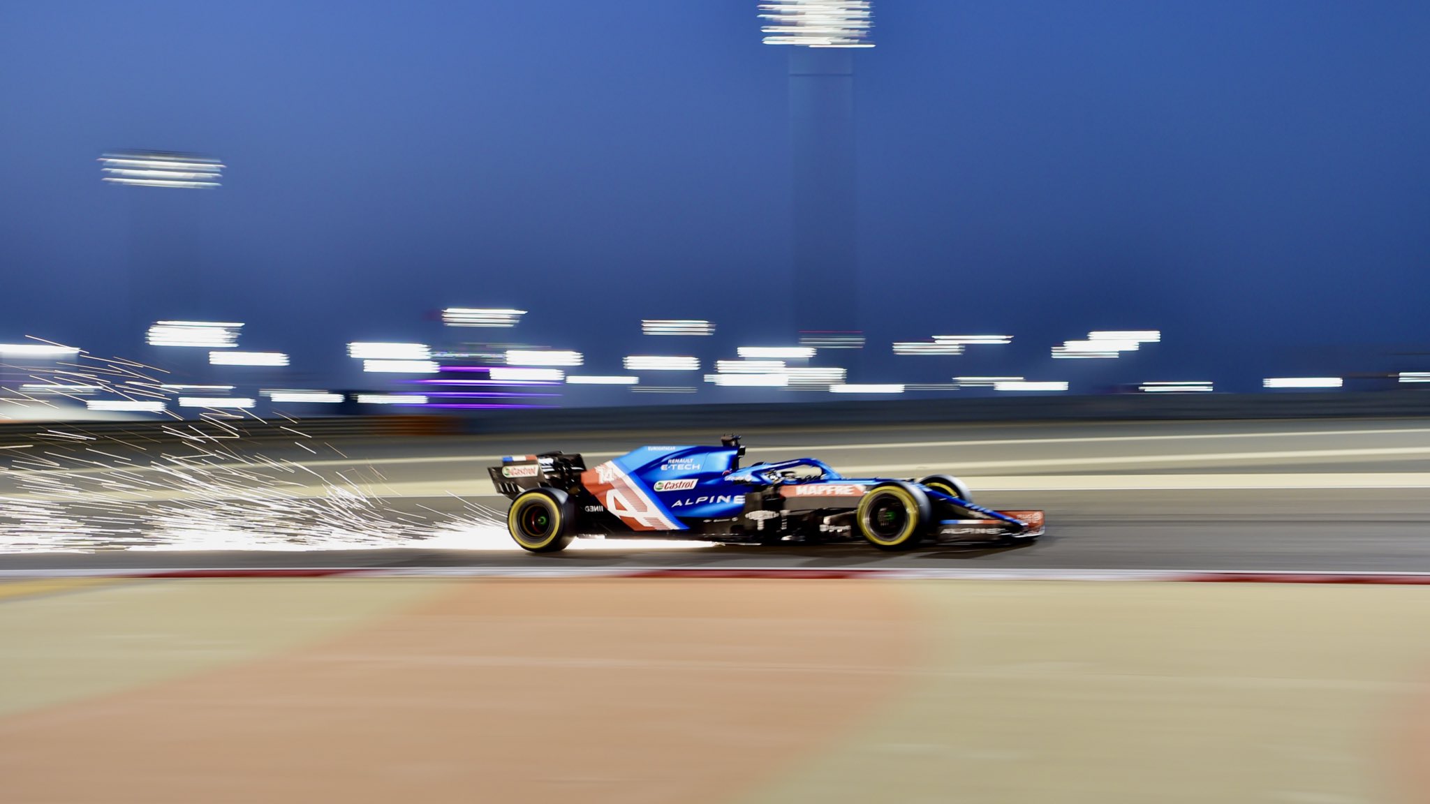 Fernando Alonso, Alpine, FP2 GP Bahrajnu 2021