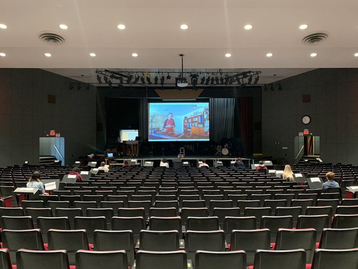 A HUGE thank you to Dr. Payton MacDonald from William Paterson University for stopping in &amp; spending time with our Concert Band &amp; Wind Ensemble today. It was great to hear you play, discuss different aspects of music, share your love and passion for music &amp; answer our questions.