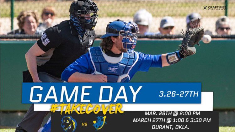 ⚡️⚡️GAME DAY⚡️⚡️

 Savage Storm Baseball hosts Southern Arkansas for this weekend for a double-header!

🆚Southern Arkansas
📍Durant, OK
⏰ Friday @ 2:00PM | Saturday 1:00 &amp; 3:30PM
📺citylinktv.com/channel/durant…
🏟 Fans Permitted Prior to Check In 

#TakeCover