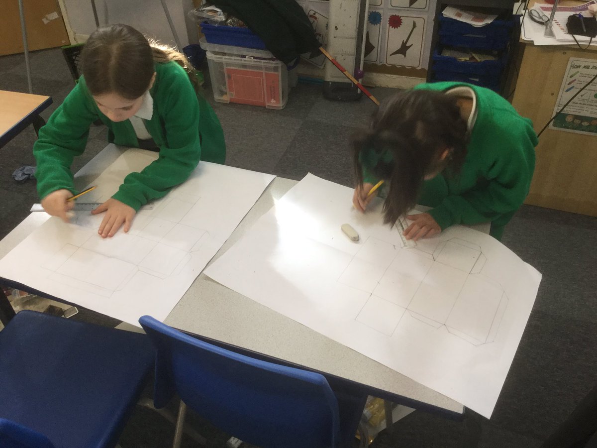MeadowsideElder's tweet photo. Using and applying our maths skills in DT to measure and draw our 3d net templates ready for making our boxes next week #MeadowsideDT #MeadowsideMaths ๐ https://t.co/tZjLLglqOw