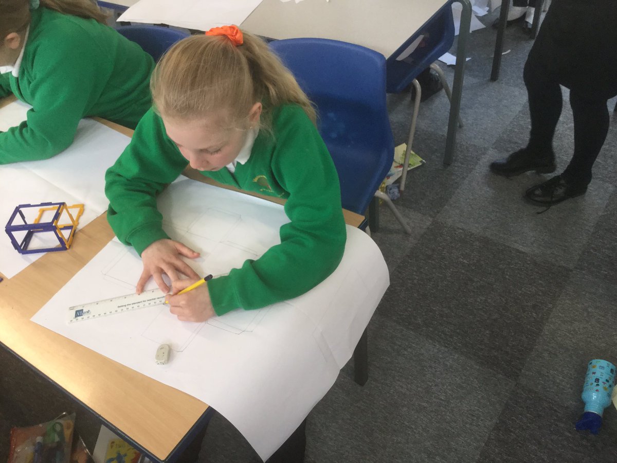 MeadowsideElder's tweet photo. Using and applying our maths skills in DT to measure and draw our 3d net templates ready for making our boxes next week #MeadowsideDT #MeadowsideMaths ๐ https://t.co/tZjLLglqOw