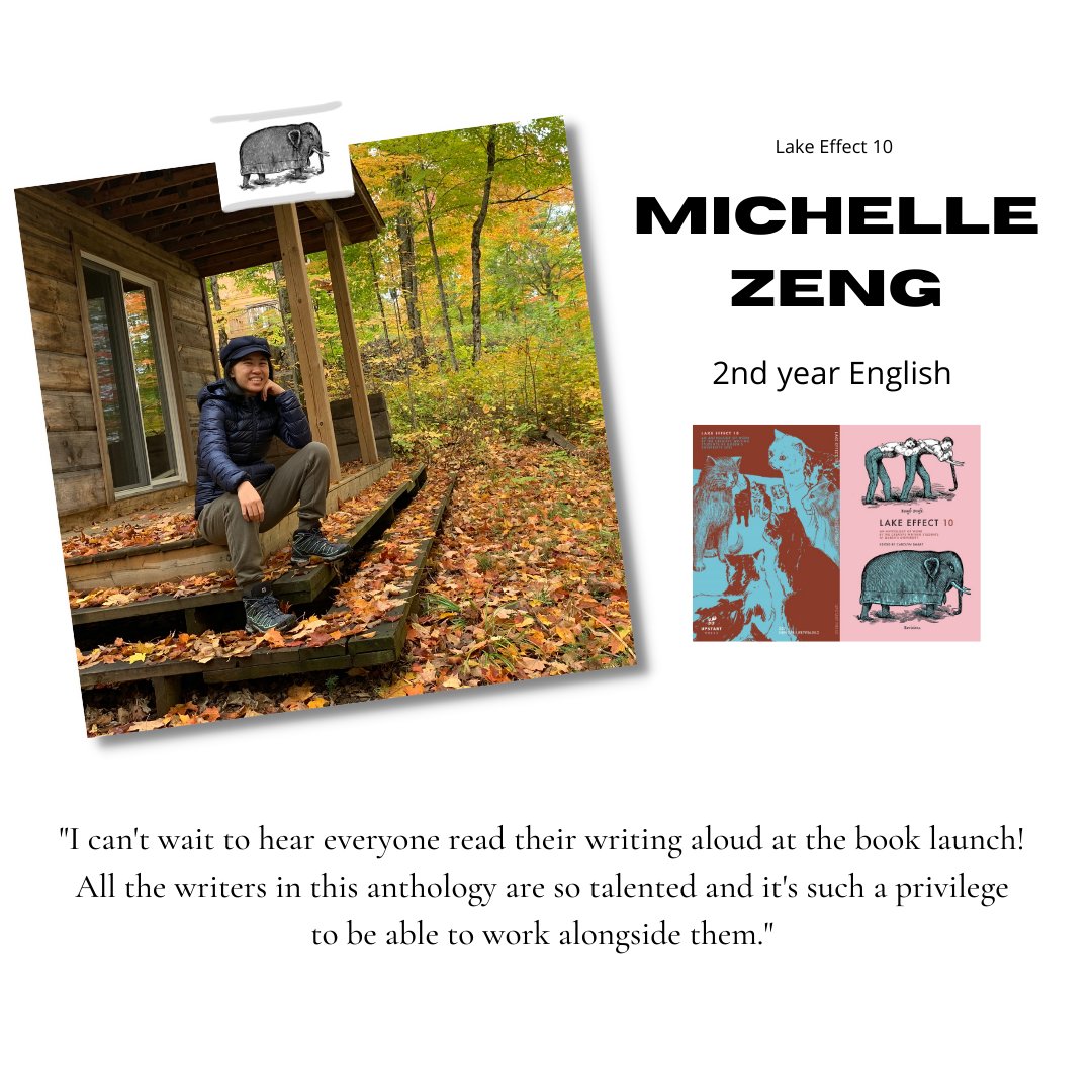 10_effect's tweet image. Meet Michelle Zeng, another writer in Lake Effect 10! Then, enjoy a sneak peek of "Permanence."

@QueensCWRI @QueensEngLit