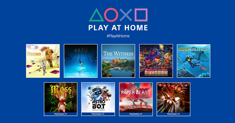 Enjoy__gaming's tweet photo. TENEMOS JUEGOS GRATIS 😍🤑

#PlayAtHome ya está aquí y desde el 26 de marzo hasta el 23 de abril, los usuarios de #PlayStation podrán descargar estos 9 juegos gratis. Con esta iniciativa, #Sony invita a las personas a permanecer en casa.

#PlayStation5 #PS4 #PS5 #PS5Share https://t.co/9nobCPoFY7