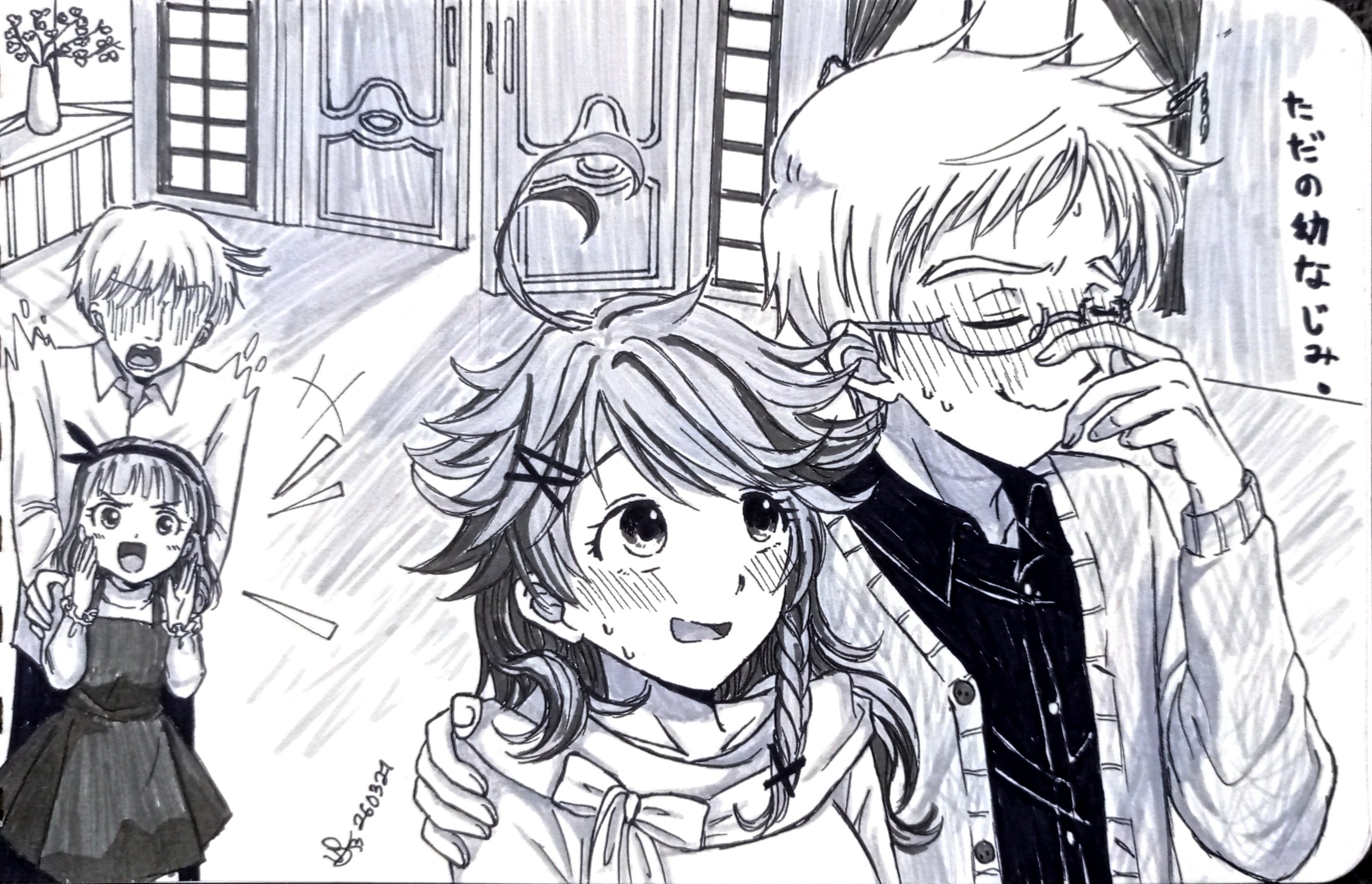 Felicekoi A Little Noremma Doodle Before Going To Bed From Just Childhood Friends Fic Illust Part 8 One Morning At The Minerva Residence Thepromisedneverland Tpn Noremma Norman Emma 約束のネバーランド ノマエマ