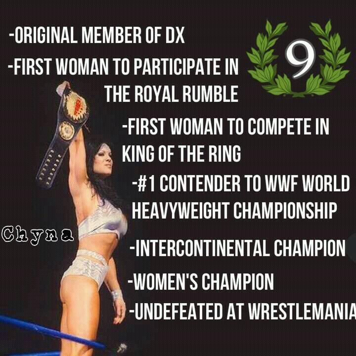 ChynaJoanLaurer's tweet photo. We understand some people still doubt whether Chyna should be inducted solo in the HoF. We put it to you, how many women have these qualifications? https://t.co/hrr1bJCDGV