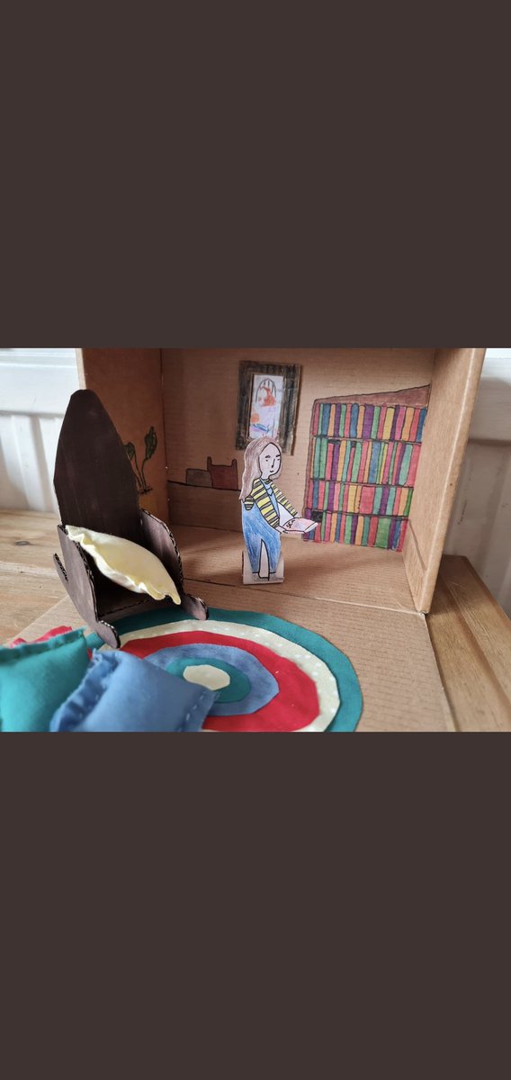 How about this for a feel-good Friday moment. A fan of #TheMissingBookshop made this INCREDIBLE model of Minty's bookshop and won a competition at her school for it. The story chair! The rainbow rug! Mrs Minty's picture on the wall! Well done, Melody! I love it so so much! 🥰🤩🤗