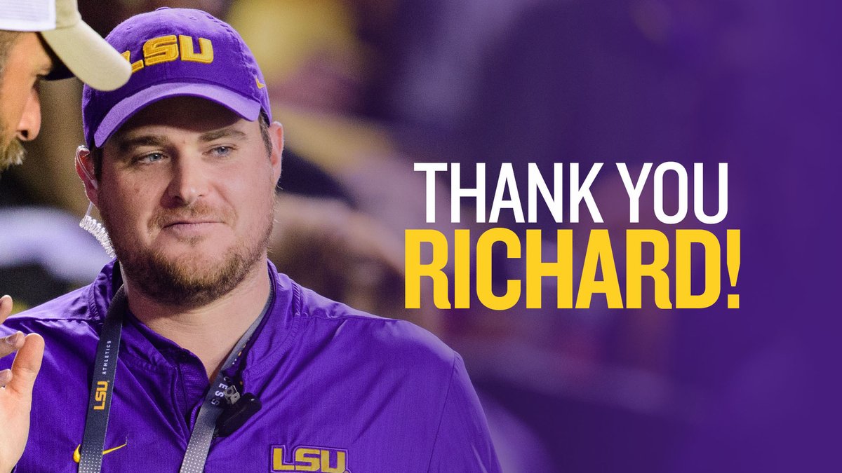 LSUgameops's tweet photo. Today is a bittersweet one as we congratulate @RichardSDempsey on accepting a position at @DemonDeacons. We wish him the best and will miss him dearly!💜#GeauxTigersForever https://t.co/AVbx8NUcAN