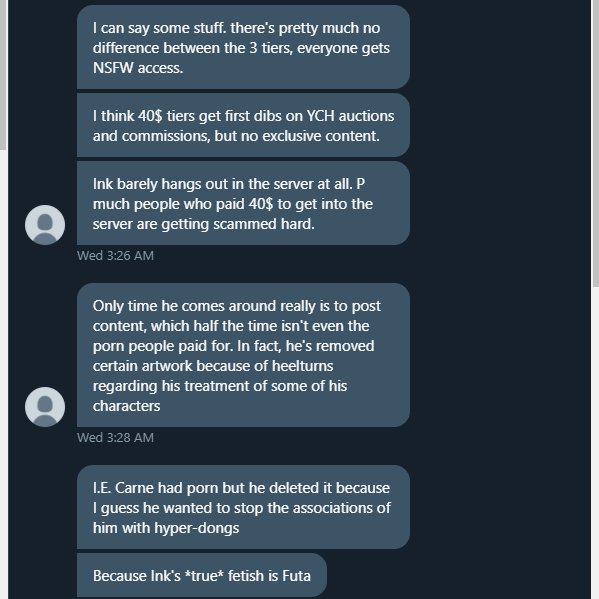 stinkplasm's tweet photo. -INKPLASM LEAK CONTENT-

Someone sent me this and there are some very questionable takes made here

Spoilers: more shitty takes and grudges

The link is gonna expire in 5 days btw

https://t.co/EvRkm5hXo4

-Inkplasm https://t.co/DgBUINVCz1