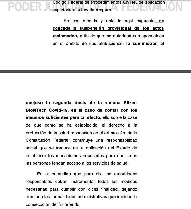 medicojurista's tweet photo. Antier a media tarde promoví un amparo vs el retraso de aplicarme la 2da dosis (me tocaba el 18) y esta mañana recibo la suspensión provisional ordenando me vacunen.

#Twitterjuridico:
¿Quieres el amparo y suspensión? 
Sígueme, RT y comenta con tu correo. 
En 3 días te lo envío. https://t.co/XxUbCZ6p9a