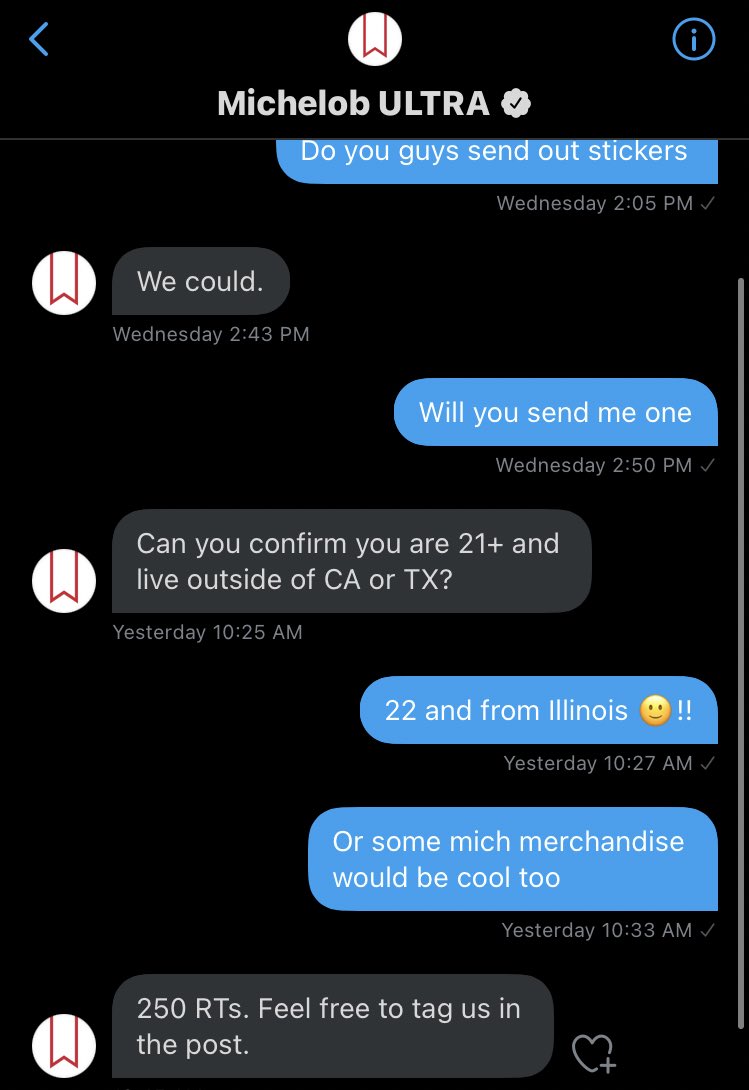 merric_'s tweet photo. Pls 🥺 @MichelobULTRA https://t.co/6CDxIxE2Wm