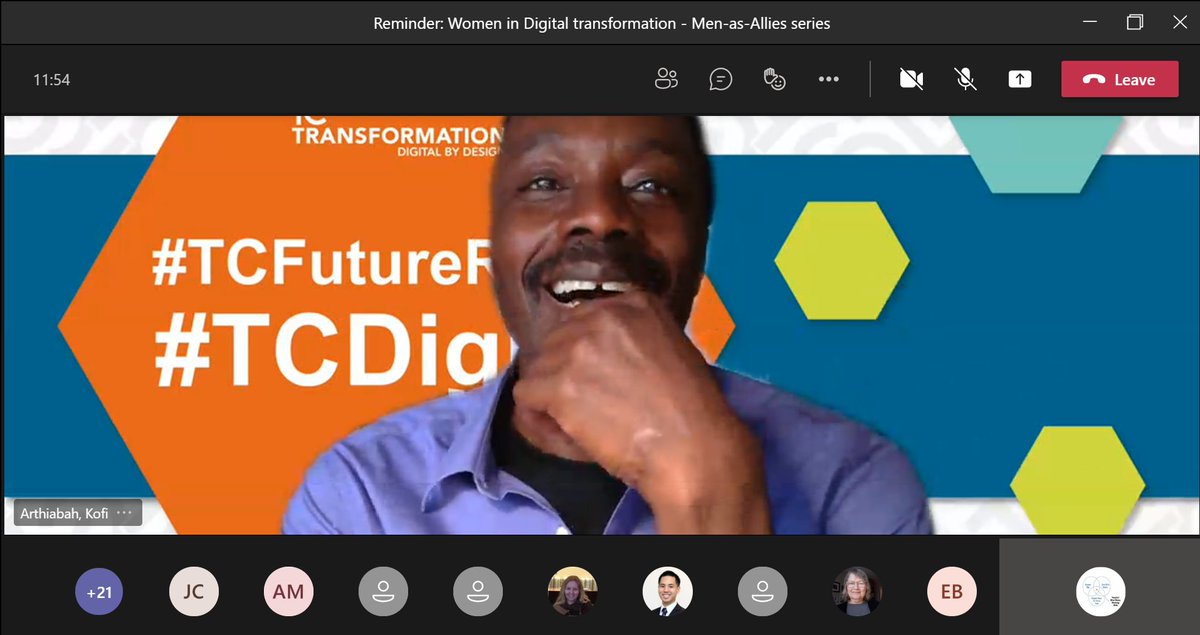 What an awesome #WomenInDigital@TC session on our first session today on #MaleAllies.  Both @phillerace & @arthiak_tc were our first speakers.  Thank you both for sharing and challenge us to think on how can we promote #MaleAllies