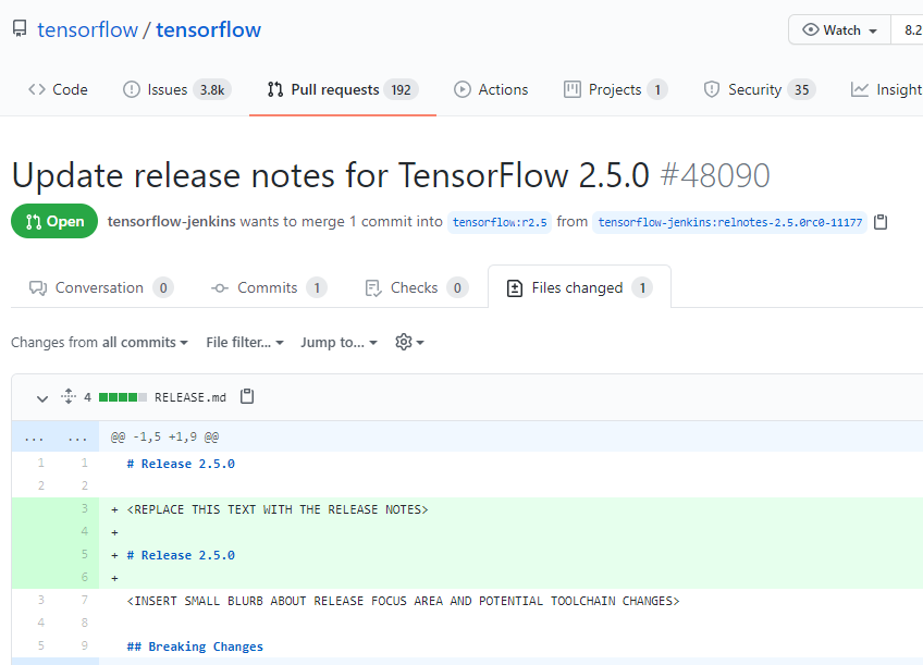 ScisharpStack's tweet image. It&apos;s been merged finally, TString API will be available along with TensorFlow v2.5, that fixes the annoying breaking change related to string api.