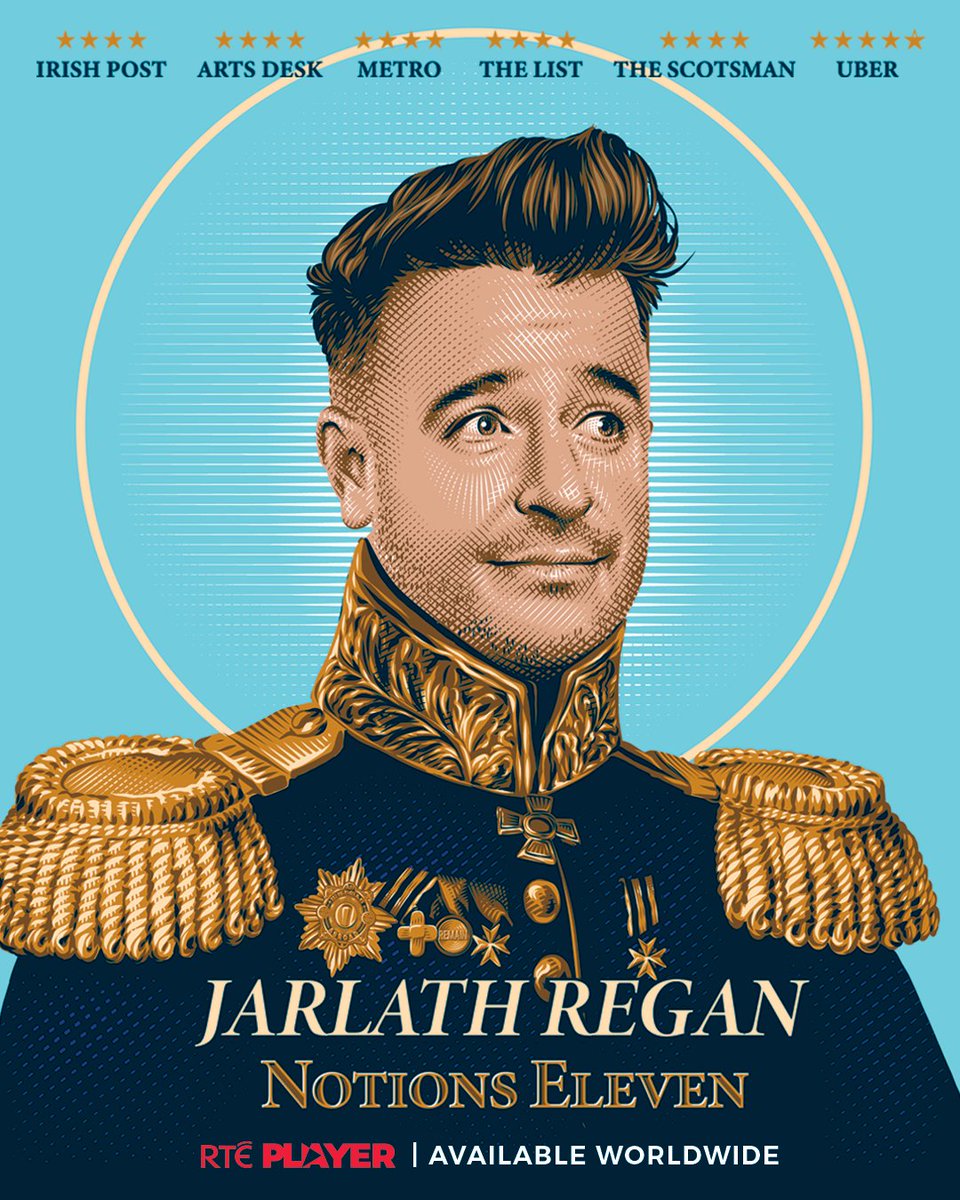 rte's tweet photo. From the man responsible for the podcast phenomenon Irishman Abroad, @Jarlath performs his first standup special recorded live at Vicar Street.
Jarlath Regan: #NotionsEleven | Available Worldwide @RTEplayer https://t.co/pSXLbJmwYU