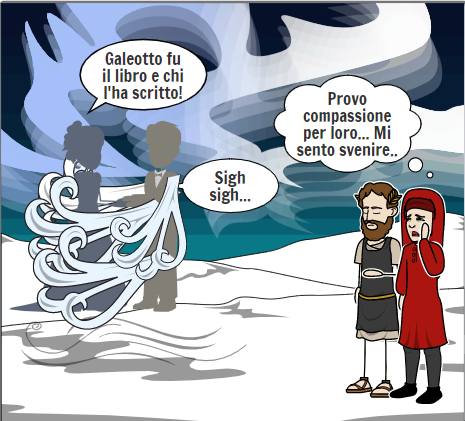 2bsCo's tweet photo. Paolo e Francesca, anime lussuriose e passionali, avvolte nella bufera.
Inf. V, v. 137, versione fumetto.

@MuseLOMBARDIA @RaiGulp #DanteSocial #storyboardthat #noisiamolescuole #fumetti https://t.co/OX8HtdWYix