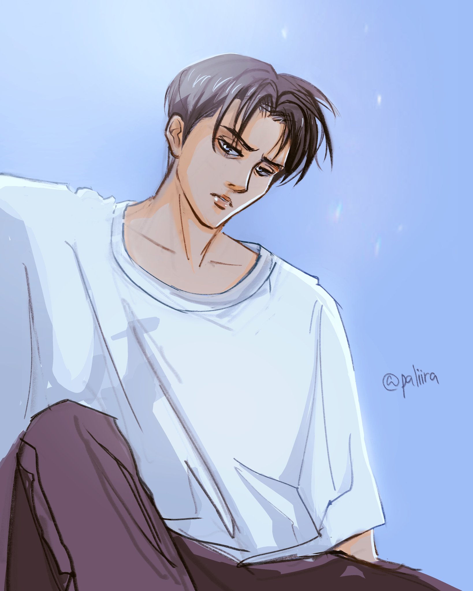 paliira Thank You Isayama on X Modern au Levi I m trying out a more sketchy style leviackerman levi levifanart shingekinokyojin attackontitan aot snk aotfanart snkfanart animeboy digitaldrawing digita...