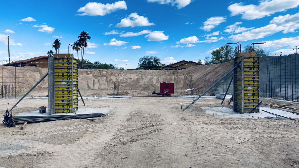 art_phx's tweet photo. @Sundt is well beyond the Areas of Repose and Zones of Influence now! @RoyalOaksLLC @PerkinsEastman @Sundt @coevanloo @IMEGcorp @PKAStructural @westwoodps https://t.co/g5Al7MvryP