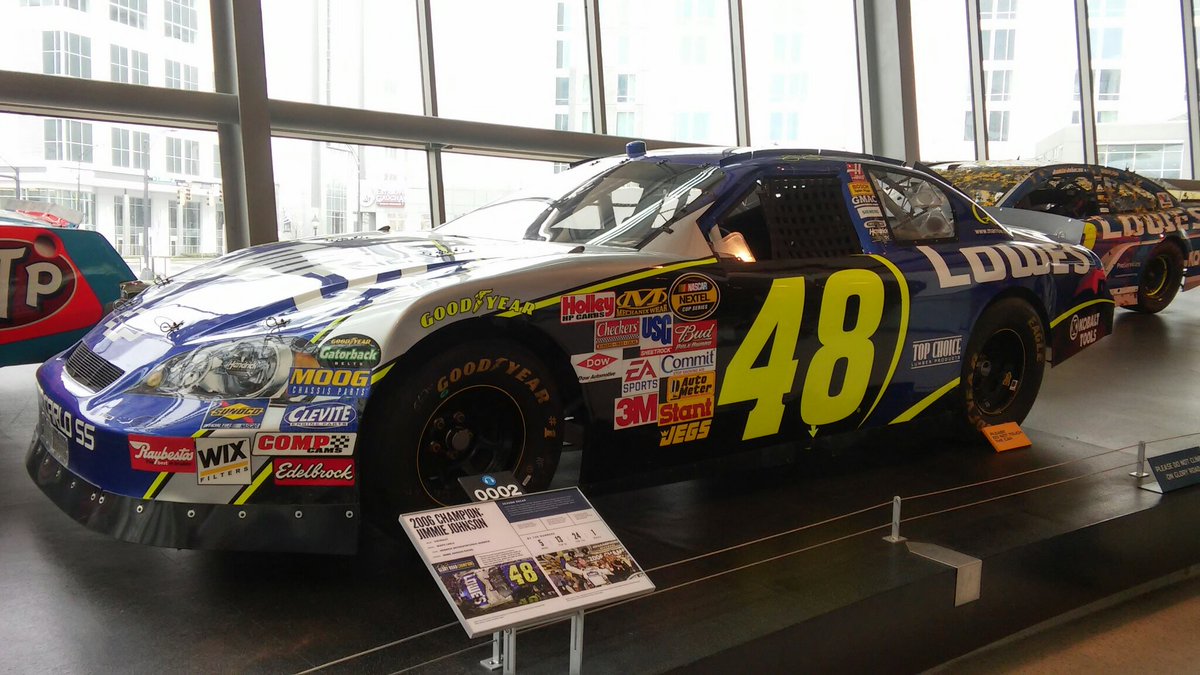 JHollister48's tweet image. What a day to remember.

I had the chance to cross off visiting the @NASCARHall of Fame from my bucket list yesterday. As a lifelong @JimmieJohnson fan, seeing the cars he won his 1st &amp;amp; 7th championships in, as well as his #OneFinalTime exhibit, was something I will never forget.