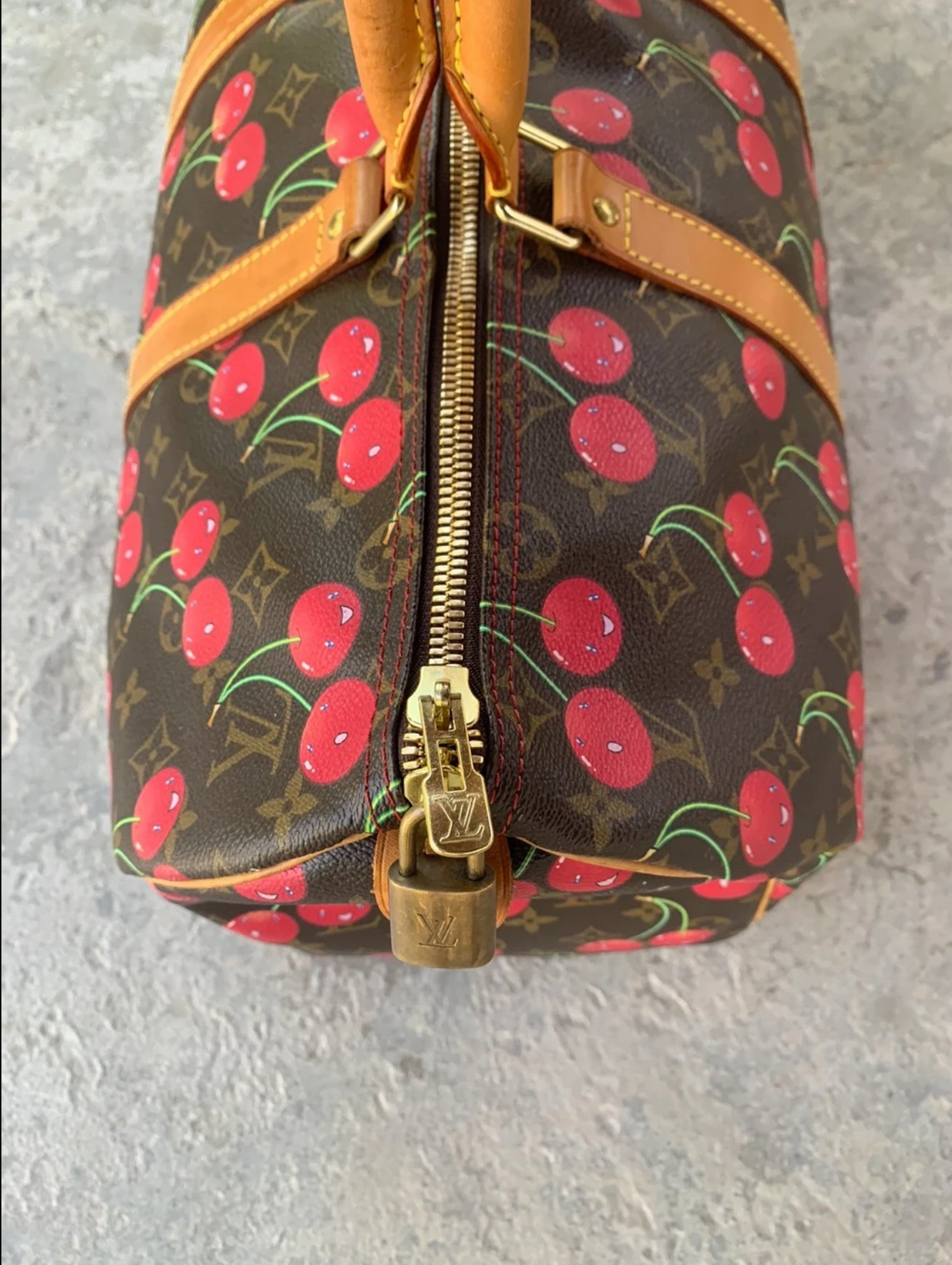 lv cherry keepall