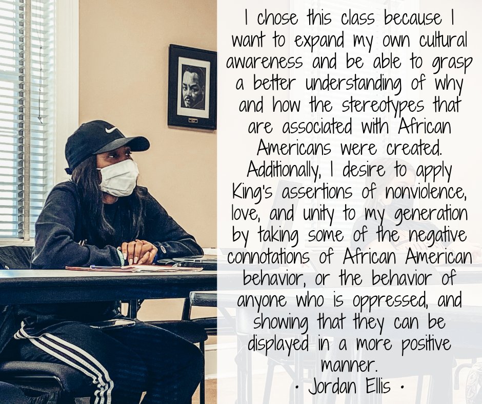 The Civil Rights movement is still incredibly relevant today. Here's what Jordan has to say about how the class 'Religion and the Civil Rights Movement' has impacted her: #CampbellHonors