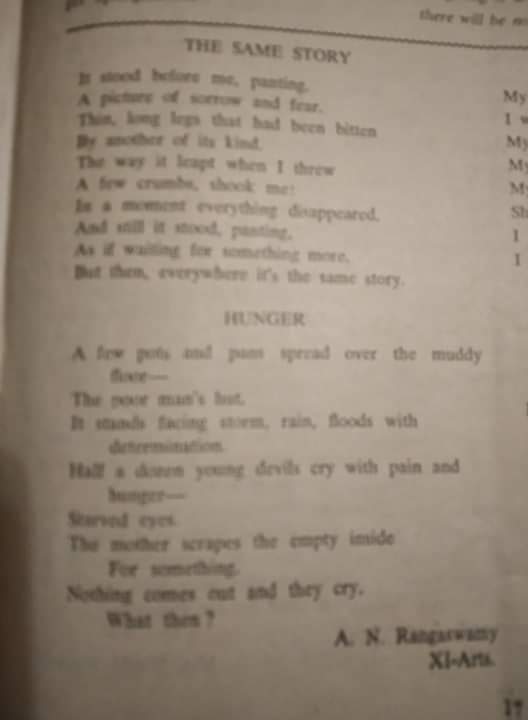 rangaisms4U's tweet image. A couple of poems written by me in our school magazine The Springdalian. 48 years ago! 
A school friend sent me this, the result of a cleaning up exercise done during #21DayLockdown. Delighted to see another character who treasures old, crumbling yellowed paper!! 😊
