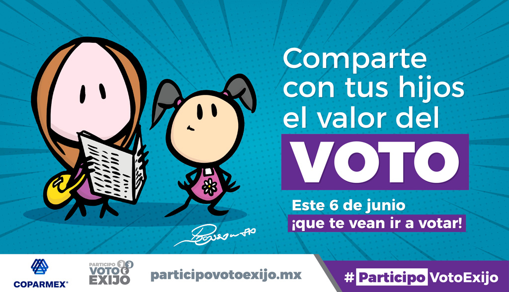 Tú eres el ejemplo de la ciudadanía del mañana. ¡Vota este 6 de junio! #ParticipoVotoExijo