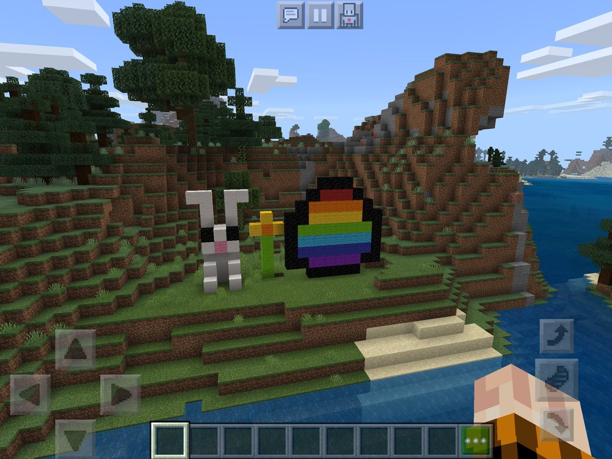 WPSYear5Gwyrdd's tweet photo. We had a great time this afternoon creating an Easter themed world. @PlayCraftLearn @Aspire2Be #minecraft #design #build #collaboration #easter #WPSstem https://t.co/GHATfVhXfR