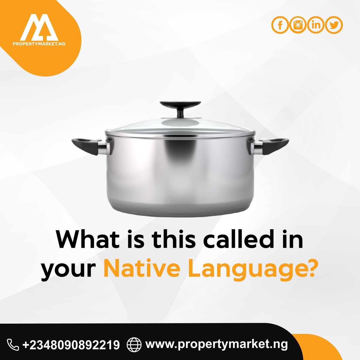 What do you call a cooking pot in your Native language?
Let's see your answers in the comment section.
.
.
#hustlersquare #celebritiesinnigeria #entrepreneur #buylandinnigeria #victoriaisland #realestatelagos #realestatenews #surulere #nigerianinusa #landowner #landowners