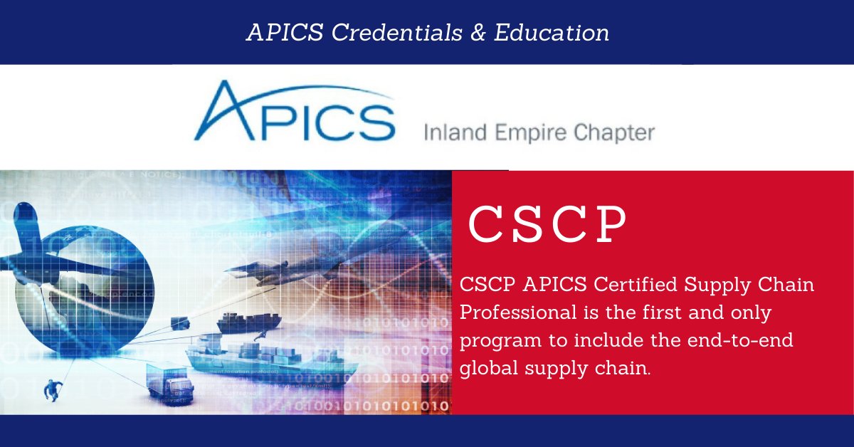 APICS_IE's tweet photo. Looking for a #certification that encompasses the end-to-end #global supply chain? The CSCP program is the first and only to do so.

Join us April 19- August 9 
Registration is open here: https://t.co/zgm9ZpFqss https://t.co/pZhVJpEOzM