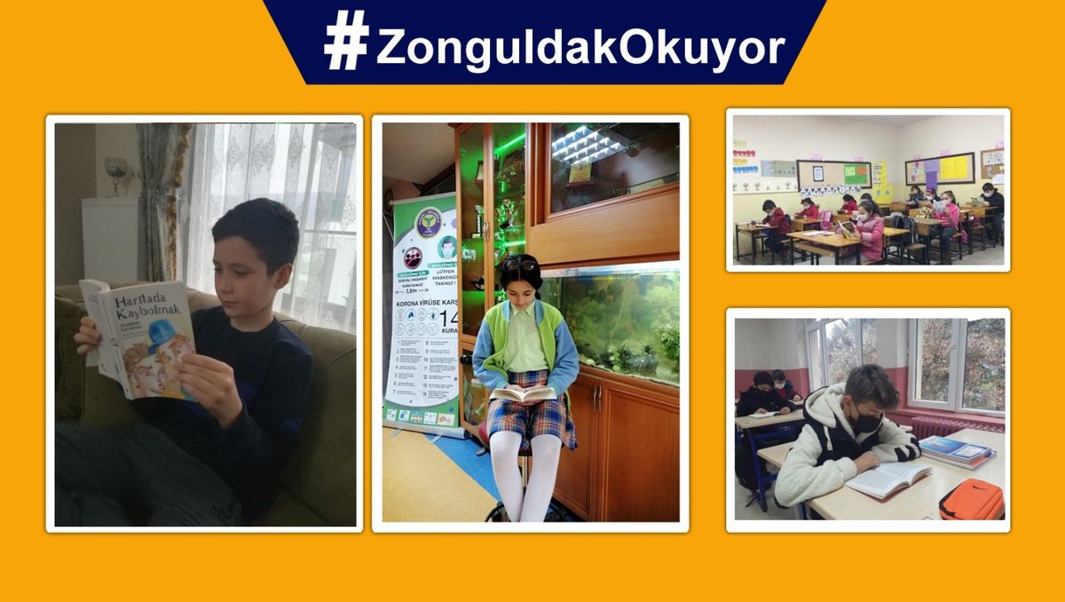 Bugün hep birlikte Zonguldak Okuyor Projesi kapsamında kitap okuyoruz. #ZonguldakOkuyor
<a href="/tcmeb/">Millî Eğitim Bakanlığı</a> 
<a href="/ziyaselcuk/">Ziya Selçuk</a> 
<a href="/mtutulmaz/">Mustafa Tutulmaz</a> 
<a href="/ali_tosun77/">Ali TOSUN</a>
