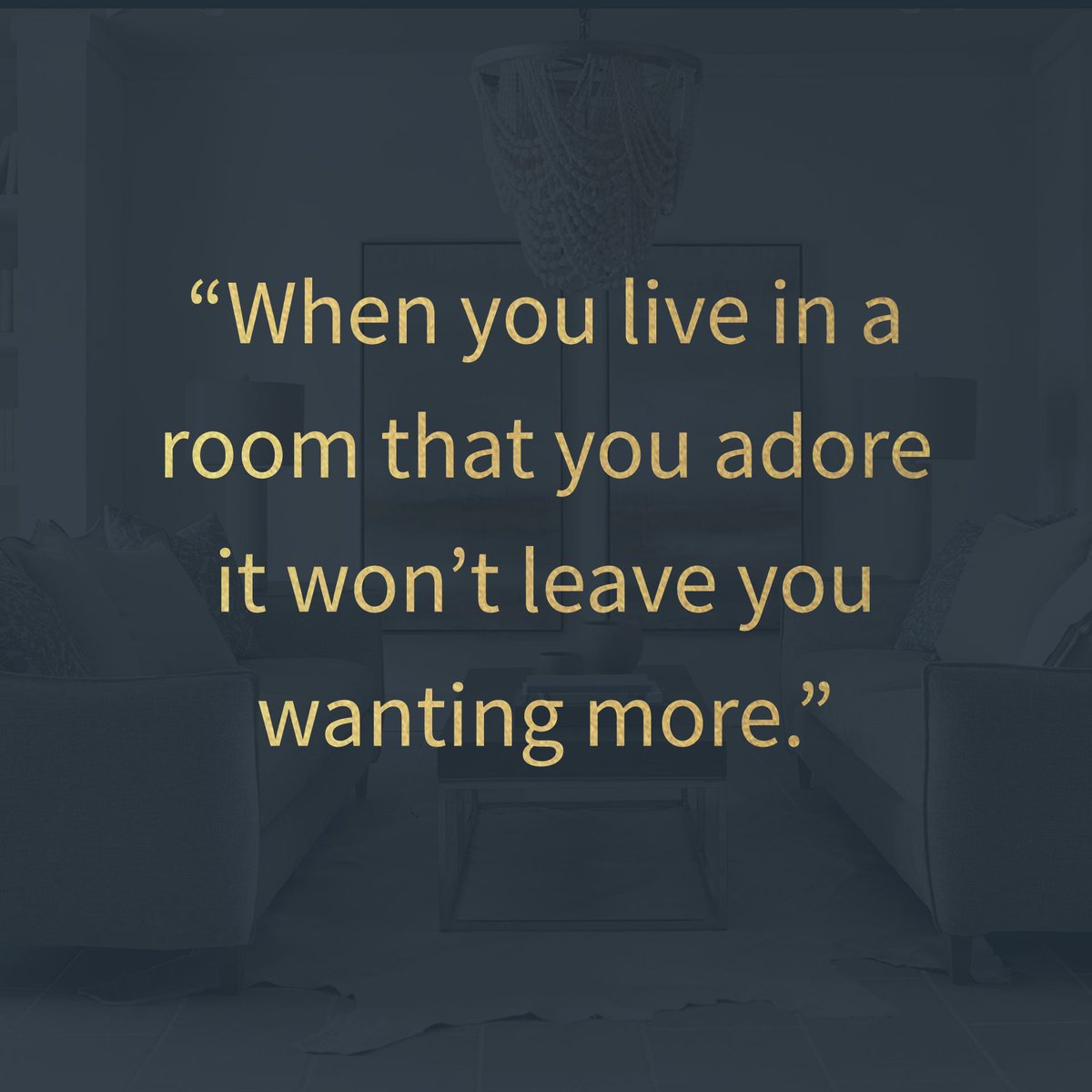 McElherans's tweet photo. "When you live in a room that you adore it won't leave you wanting more."

Need help creating a room that that doesn't leave you wanting?  Book an appointment with one of our design guides and we will help you create a room  you love to be in.

Your Rooms  Your Style  Your Story https://t.co/kZopG3cDUf