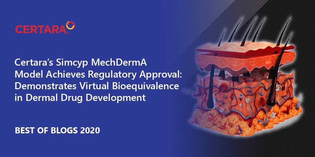 Certara's tweet photo. #BestofBlogs - Learn how Certara expanded its #PBPK #Simcyp Simulator to incorporate an extensive dermal model — MPML MechDermA. Read here: https://t.co/ZqjoMOGoY2
#dermal #genericdrugs https://t.co/KJ1Bfq0P3M