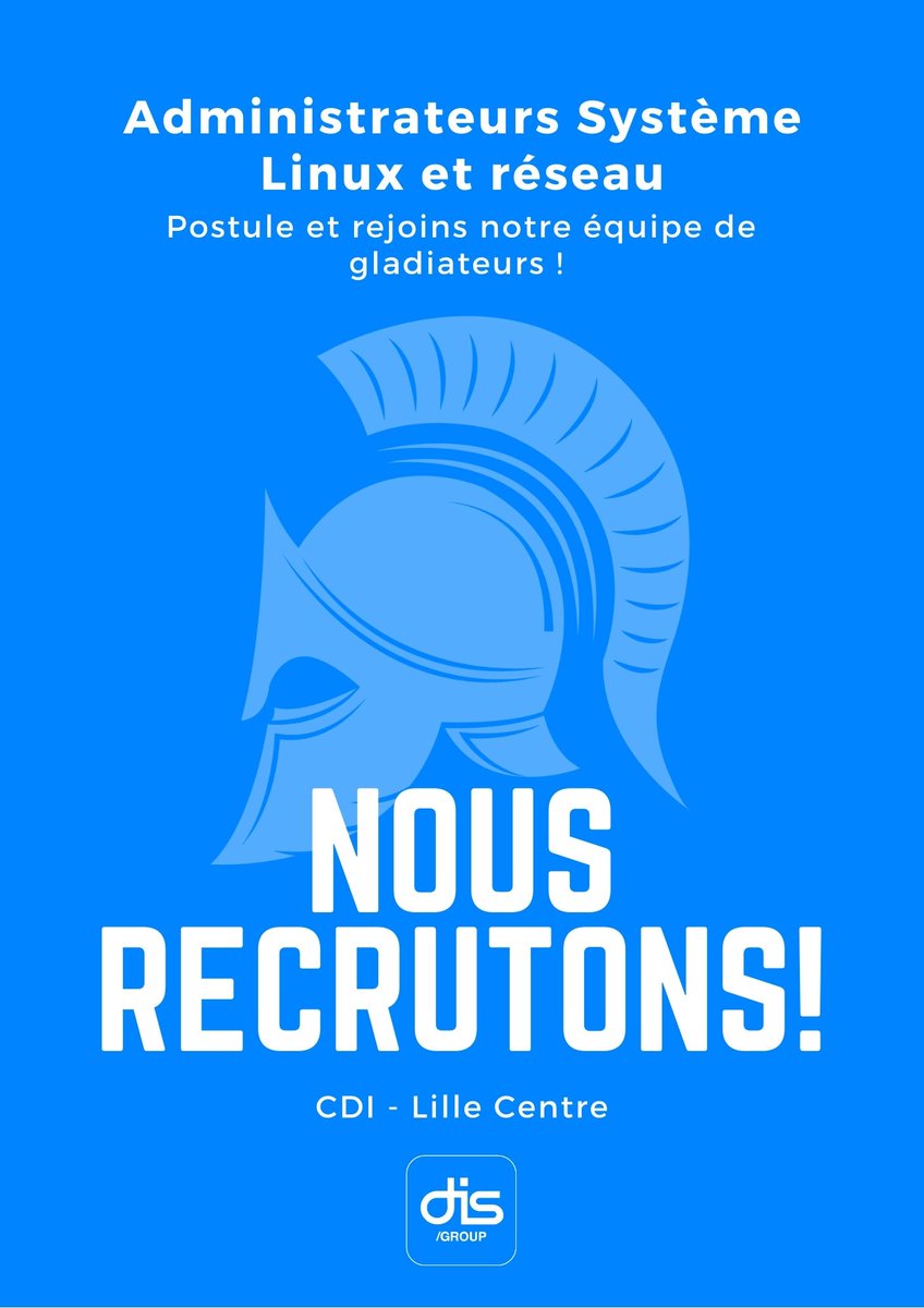 group_dis's tweet photo. Group DIS recrute deux administrateurs Système Linux et réseau (H/F)

Vous pouvez postuler sur notre site https://t.co/llC3SX6MVg ou par mail sur contact@group-dis.com 📧

#recrutement #onrecrute #administrationsystme #administrationrseau #joboffer #recruteurs https://t.co/Xvccj6iQHo