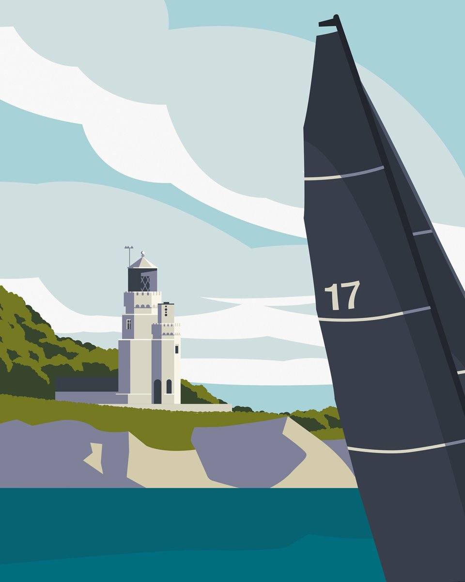 mondaycreative's tweet photo. St. Catherine’s Point, Isle of Wight.
Art prints available. https://t.co/GLJYZfyqdg 

A J88 sails past St. Catherine’s lighthouse, the most southern point on the Island during the #RoundTheIslandRace.

#RIR21 #IsleOfWight #RaceForAll #PureIslandHapiness #illustration https://t.co/0PG2p5DtpJ