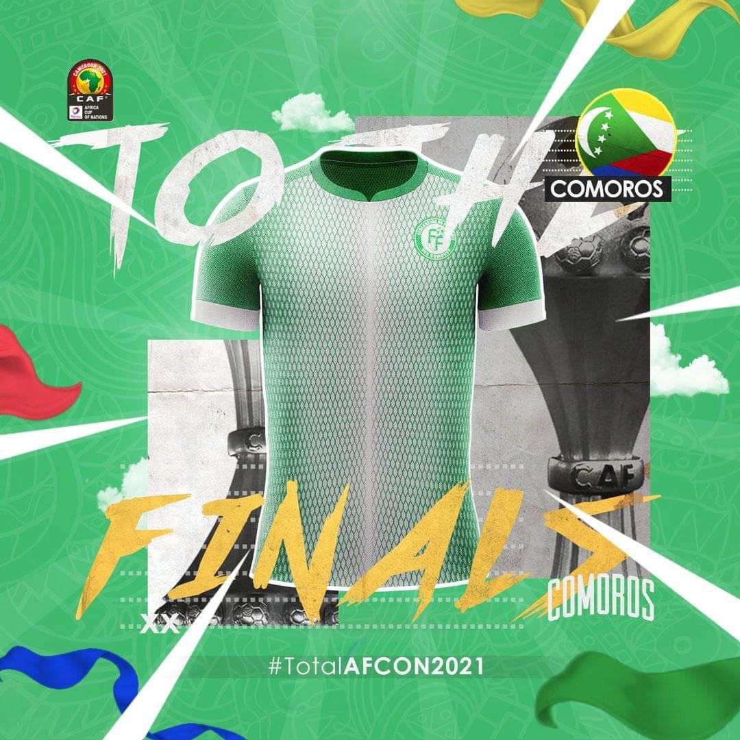 daouda12831's tweet photo. #CAN2022 : Qualification historique des #Comores 🇰🇲✅
Après son match nul (0-0) face au Togo, l’équipe nationale des Comores se qualifie pour la première fois de son histoire à une Coupe d’Afrique des Nations.
Félicitations à eux ! 👏👏
#COMTOG #AFCON2021Q https://t.co/HE0uPDMCcA