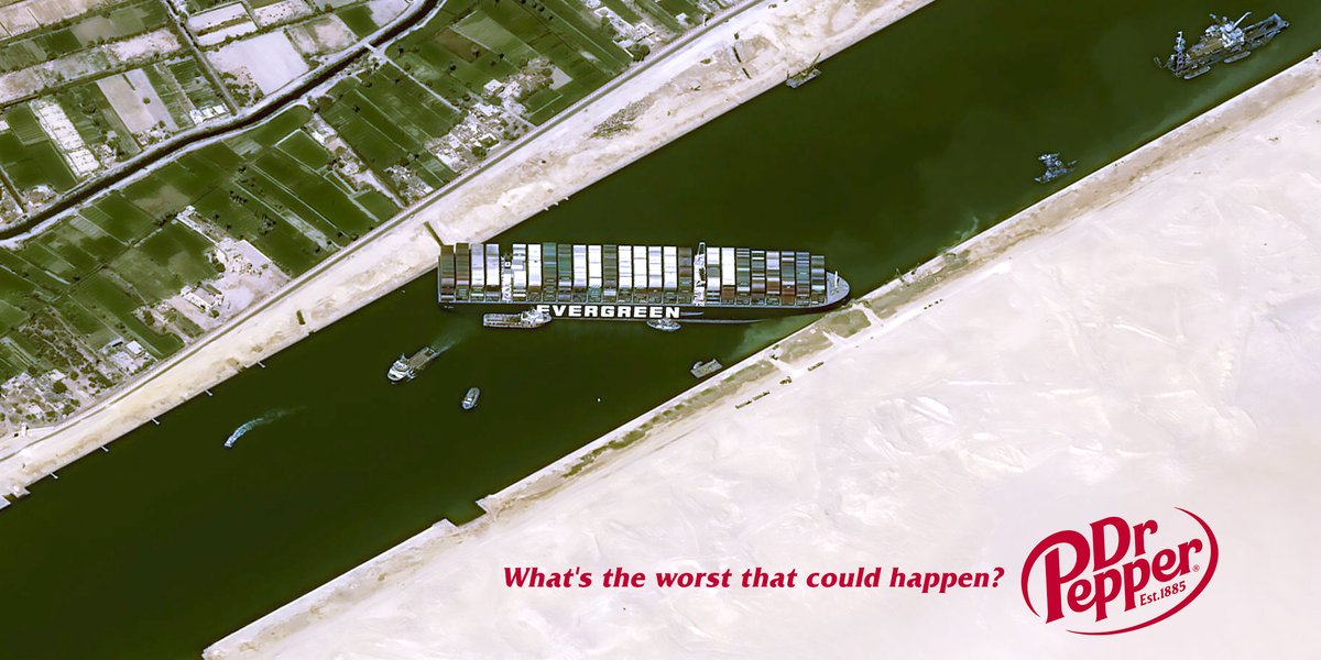 OtherKingdomLtd's tweet photo. @InventorsClubUK @DynoUK @PimlicoPlumbers @SCJohnson @ThisIsReckitt @SunsweetUK Final one…promise! (@CocaCola_GB & @drpepper hope you don’t mind)
“What’s the worst that can happen?”
#RandomActsOfCreativity #Advertising #FridayBants #SuezBLOCKED #FearlesslyIndependent https://t.co/QYtHqNsCAL