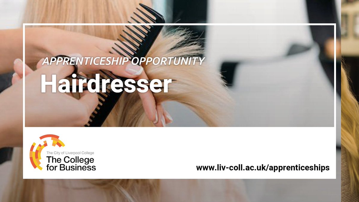 𝘼𝙥𝙥𝙧𝙚𝙣𝙩𝙞𝙘𝙚𝙨𝙝𝙞𝙥 𝙑𝙖𝙘𝙖𝙣𝙘𝙮! 💇‍♀️

Clientology Salon are looking for an aspiring hairdresser to join their Salon in Wallasey as a Level 2 Hairdressing #apprentice.

Apply now: liv-coll.ac.uk/apprenticeship…